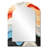 Opt Art Straight Line Delirum II - Op Art Asymmetrical Mirror, Modern Arch Decorative Wall Mirror, Printed Metal Art-1474801749