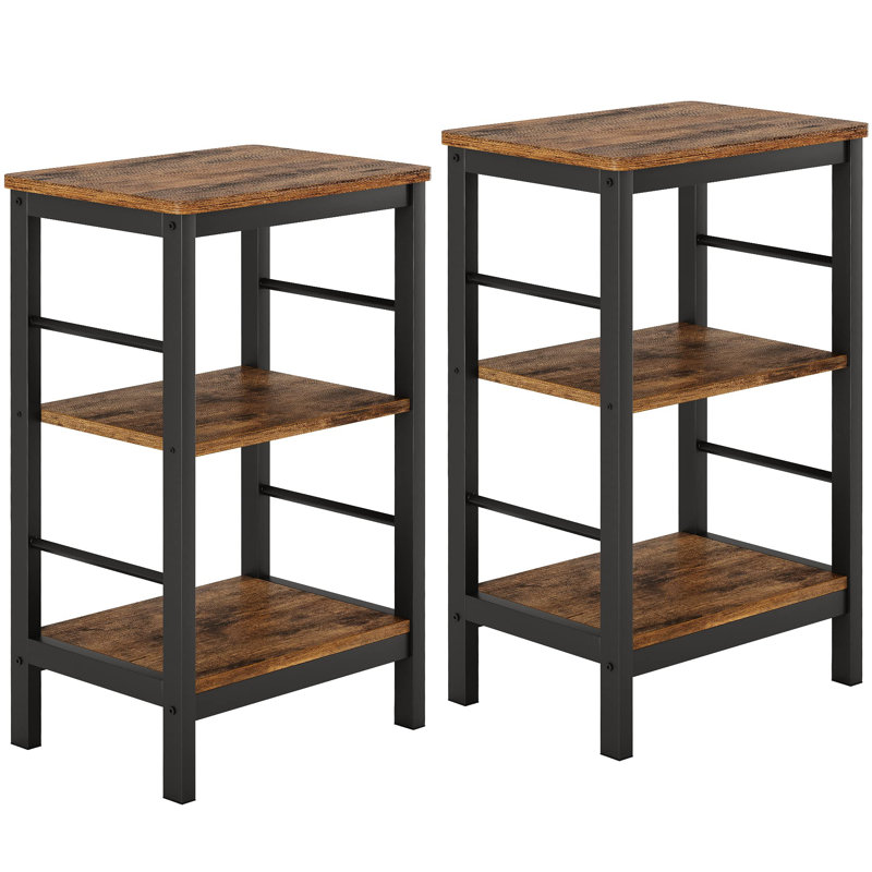 Ensemble de tables de bout Willibert de 25,6 po de hauteur, Brun