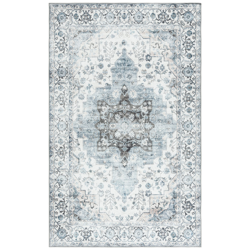 Tapis oriental performance lavable à la machine Mikali, Rectangle 10 pi x 14 pi