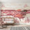 Papier peint paysage fantaisiste rose pastel Illustration de livre mural amovible