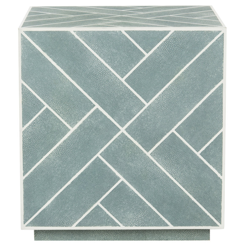 Table de bout block Shagreen, Bleu