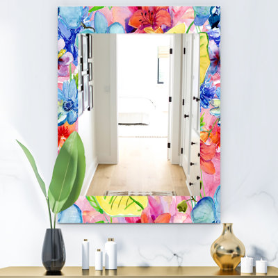 Miroir mural traditionnel fleur 41