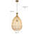 Unique 1-Light Moden Natural Rattan Teardrop Coastal Boho Pendant Light