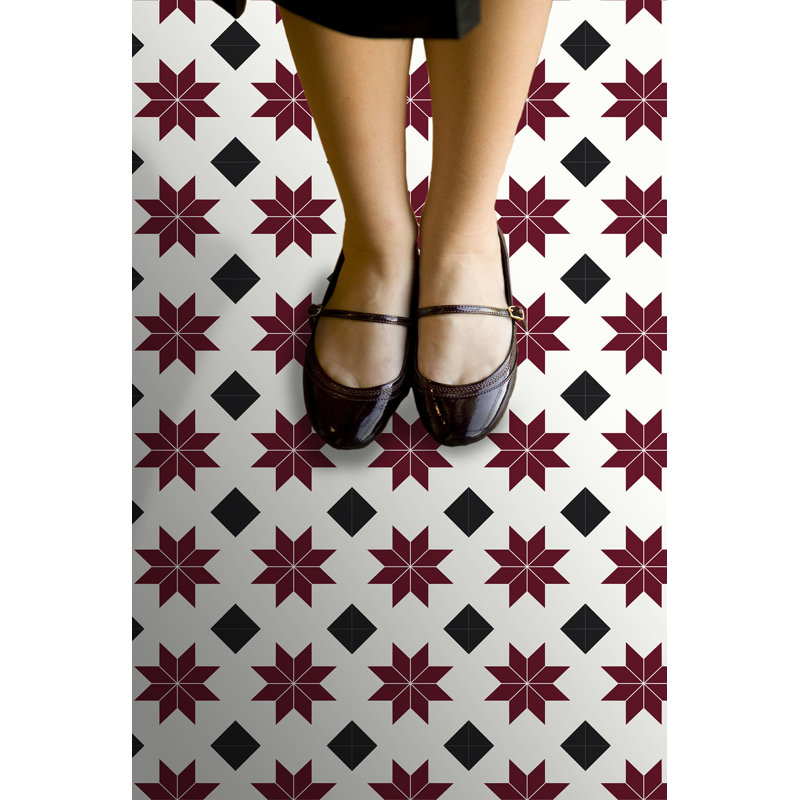 Orion 30.48 x 30.48cm Vinyl Field Tile in Red 10 Per Pack
