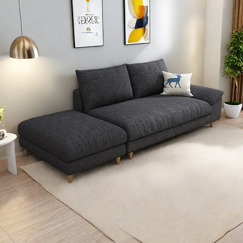 Abrianna, Orienté à droite, Mélange de coton noir / gris / mélange de lin