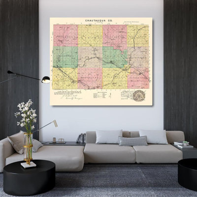 Lark Manor™ Everts Gallery Wrapped Canvas Art Titled: Chautauqua Kansas, Everts 1887