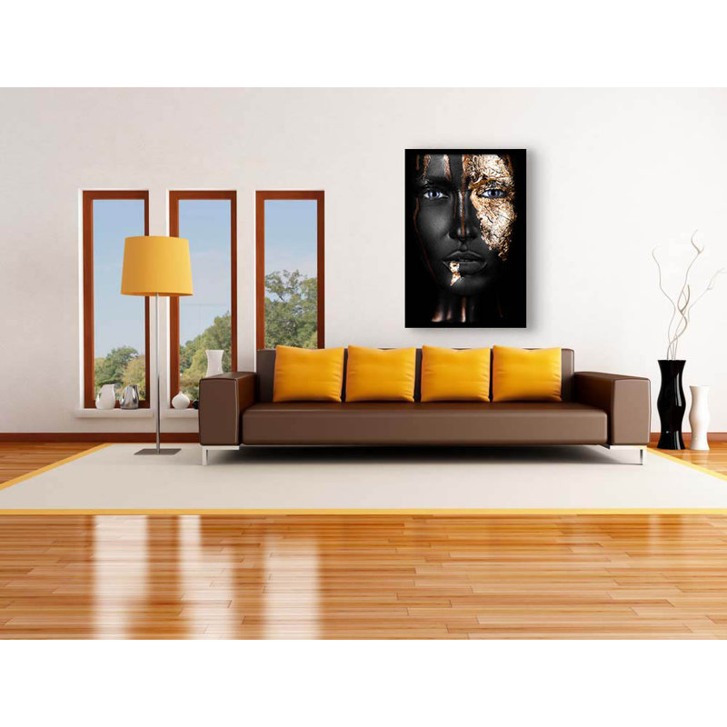 Noir Gold - No Frame Rectangle Print, Black Frame, 120cm H x 80cm W x 10cm D