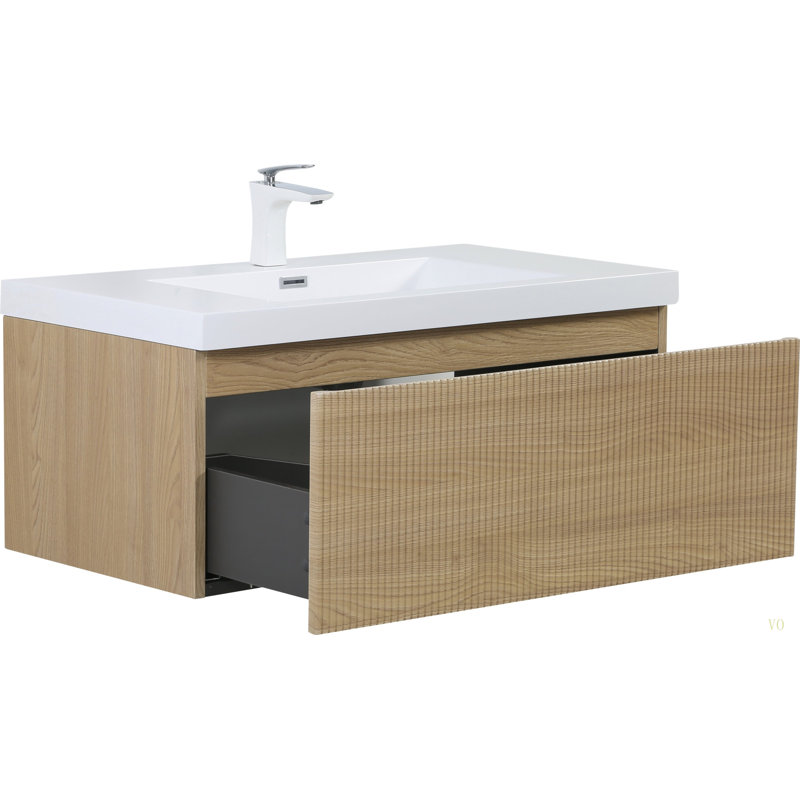 Meuble-lavabo de salle de bain flottant 36 po avec lavabo 36 po