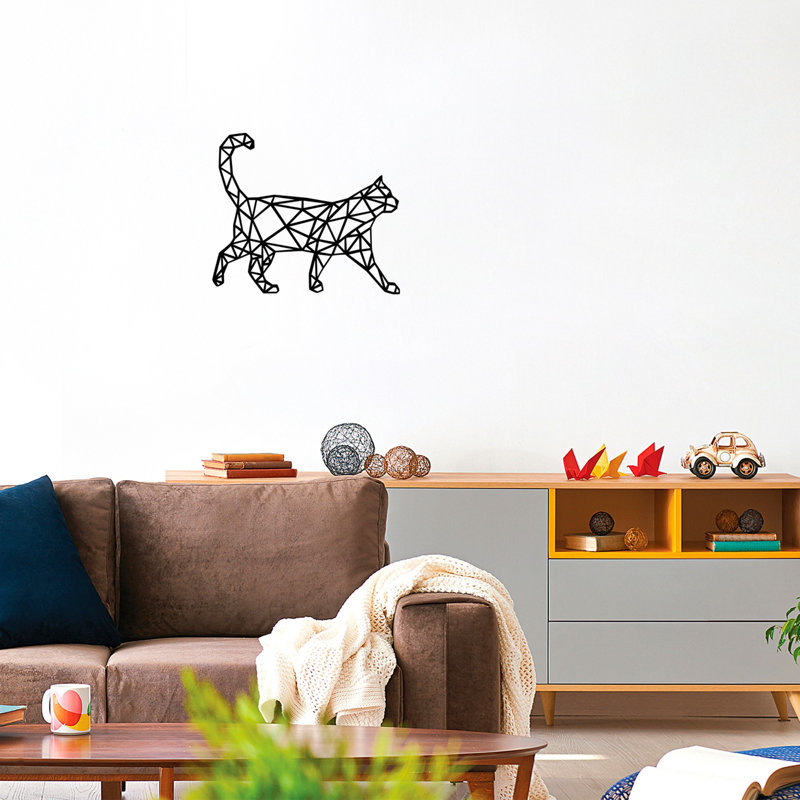 Élégant accessoire mural en bois noir élégant, 18,9 po x 22 po | 100% bois naturel, épaisseur: 0,3 pouce | Conception découpée au laser, emballage protégé, idéal pour la décoration intérieure et l'esthétique moderne