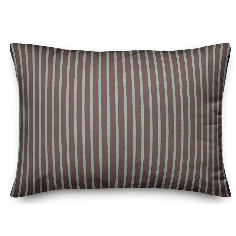 Coussin Stripes, Gris anthracite / bleu
