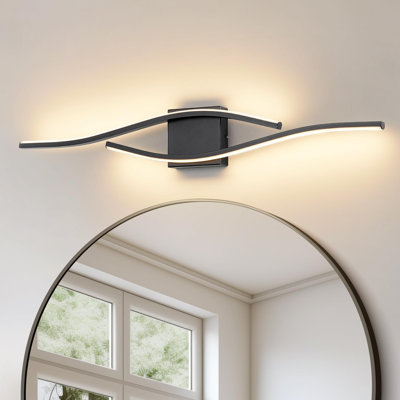 Luminaire de salle de bain moderne à DEL à intensité variable avec 5 températures de couleur réglables