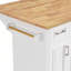 Grand îlot de cuisine de 54 pouces avec abattant en bois d'hévéa, chariot de cuisine à roulettes en relief sur 4 roues avec 4 portes et 3 tiroirs, îlot de cuisine avec rangement pour la cuisine, la salle à manger-1013845357