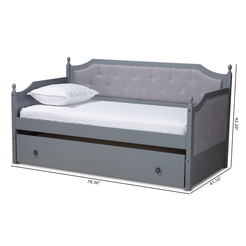 Lit de jour avec couchette Eugonda, Gris
