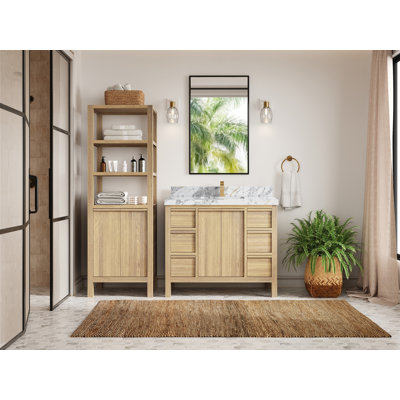 Chêne Elizabeth X P 22 po Meuble-lavabo simple en D