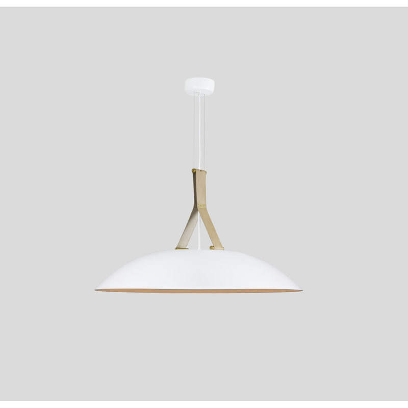 Volo 36" LED Pendant, White Washed Oak Disc, White, 3000K
