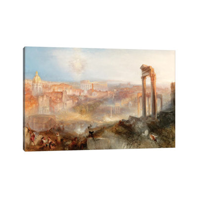Modern Rome, Campo Vaccino, 1839 by J.M.W. Turner - Wrapped Canvas Painting