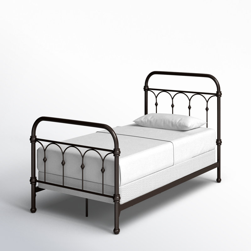 Copake Metal Open-Frame Bed, Twin, Dark Bronze