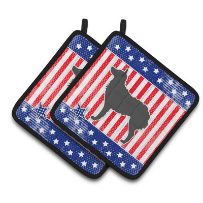 Trinx Patriotic Striped Polyester Potholder