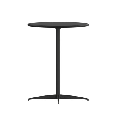 Marrel Round Wood Cocktail Table with Columns