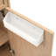 Meuble-lavabo de 15,75 po avec lavabo réversible en résine, armoire en panneau de fibres à densité moyenne avec tablette réglable et porte à pousser, finition en mélamine grain de bois, porte réversible, style rustique pour petits espaces