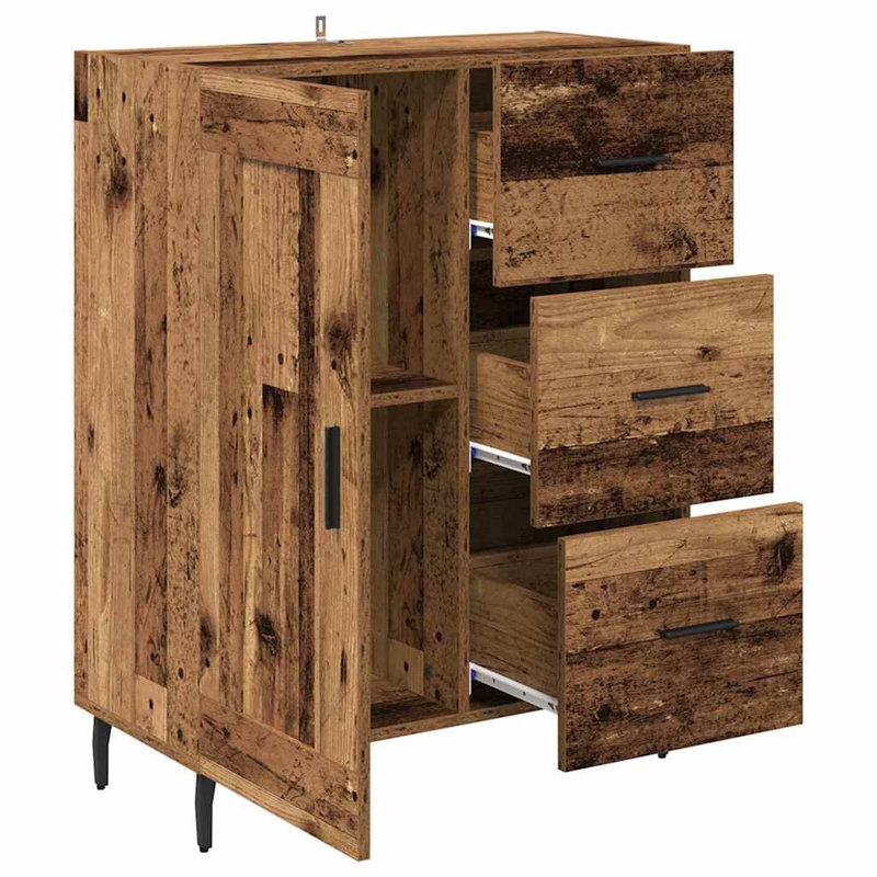 69.5 cm W Iron Sideboard, Old Wood