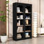 Ensemble de 2 bibliothèques modernes autoportantes à 5 niveaux de H 71,6 po x l 39,1 po avec tablettes réglables et conception anti-basculement-357773425