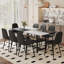Ensemble de table et de chaises de 71 x 35,4 pouces et table de salle à manger avec fonction de rangement au milieu des pieds de la table.-63819227-63819222