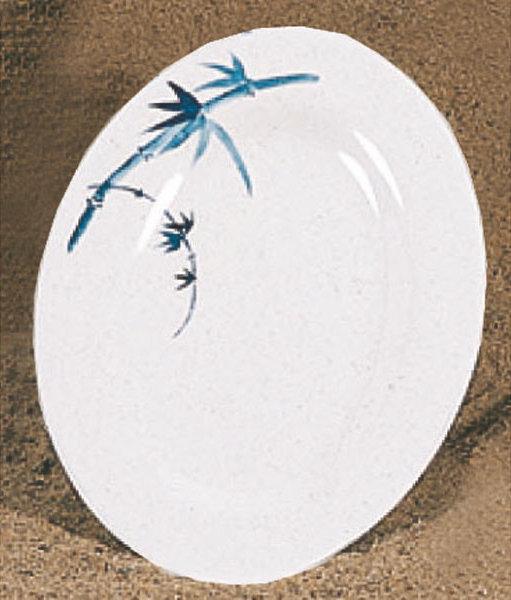 Thunder Group Inc. Bamboo Melamine Platter, 0.75" H x 9.02" W x 6.61" D