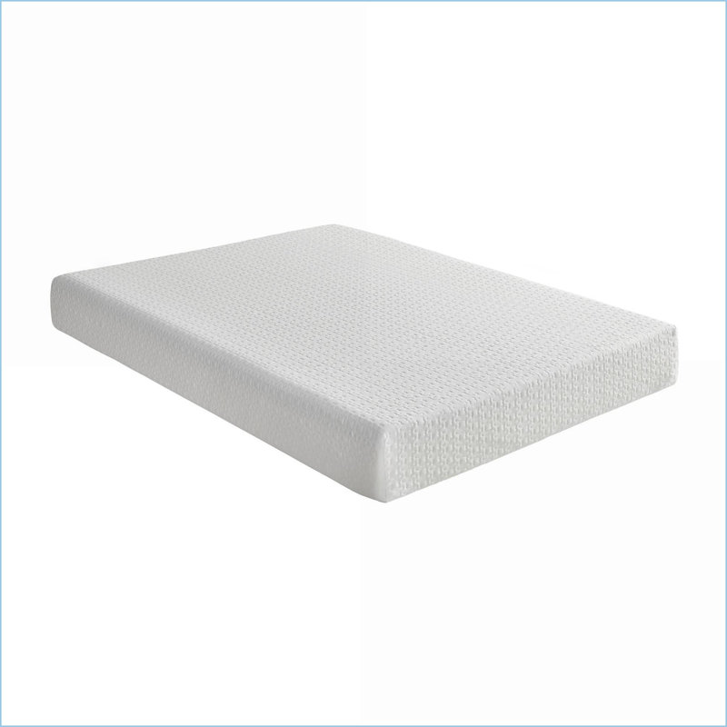 Mattresses | 8-Inch Full Size Firm Gel-Infused Memory Foam Mattress in a Box | Snow White | Foam, Full