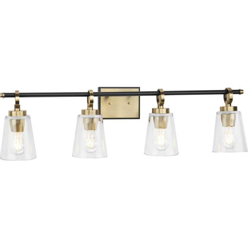 Cassell Dimmable Vanity Light, Vintage Brass, 4