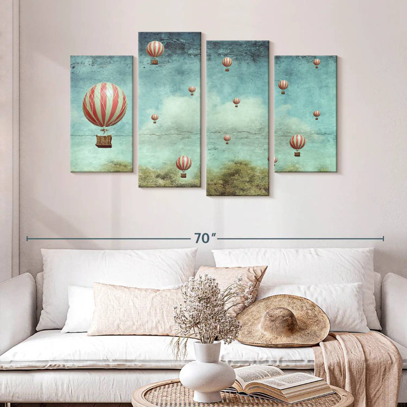 Montgolfières de style rétro Mehar, H 32 po x l 52 po