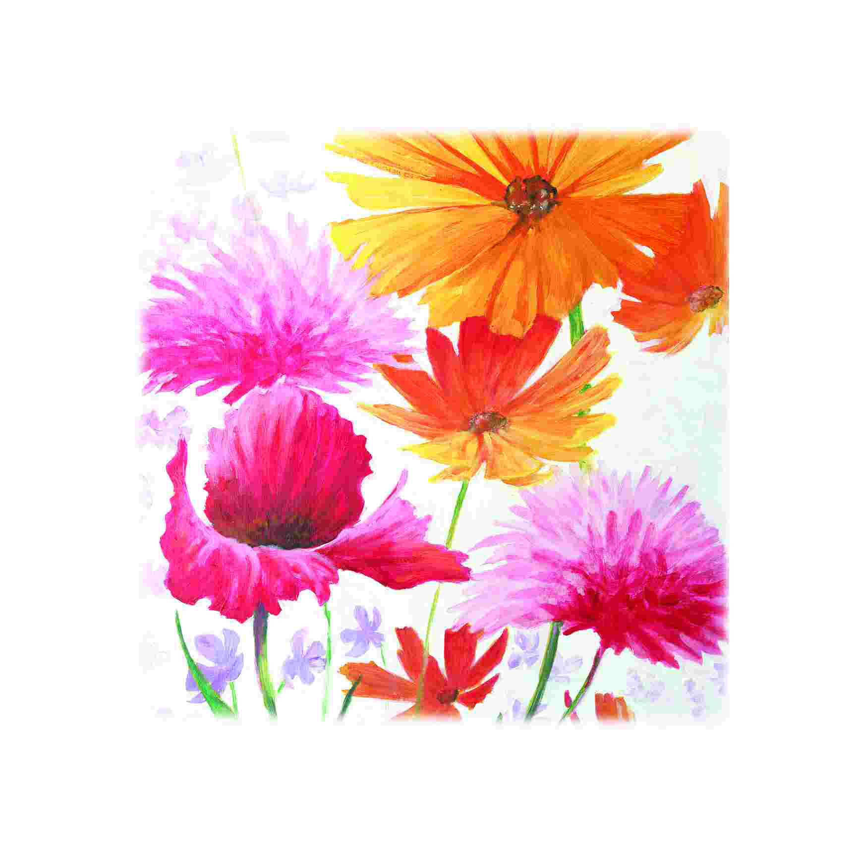 Simple Flowers Simple Vase - Wrapped Canvas Painting Winston Porter Size: 20 H x 20 W x 1.25 D