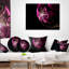 Coussin à imprimé floral mauve Fractal-30059201-30059197