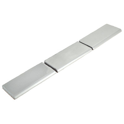 Antic Craquelle 6" x 3" Glossy Ceramic Bullnose Tile Trim in White