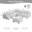 Canapé modulaire moderne à 6 places modulaire - Revêtement en velours côtelé, conception à combinaison libre (forme en L ou en U), 250 lb / assise-1865299933