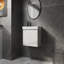 Ensemble de meuble-lavabo mural 20 po avec lavabo en céramique, armoire de rangement avec portes, ensemble d'armoire de salle de bain-120330017