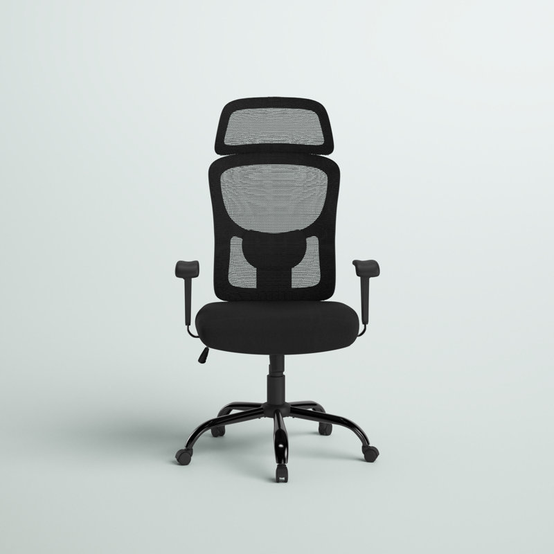 Black Ergonomic Big and Tall Mesh Office Chair with Lumbar Support