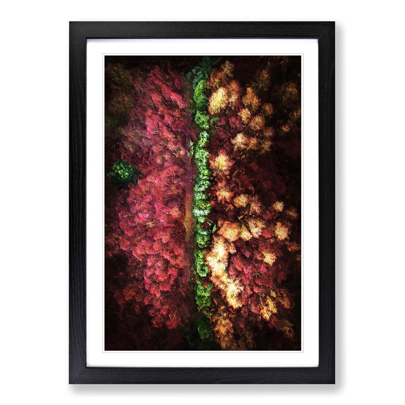 Forest in Everingham Yorkshire - Picture Frame Painting Print, 36cm H x 27cm W x 2cm D, Black Framed