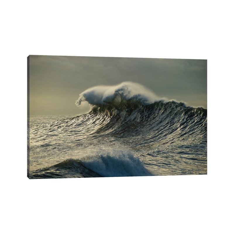 Waves In The Pacific Ocean At Dusk, San Pedro, Los Angeles, California, USA III by Panoramic Images - Wrapped Canvas Print