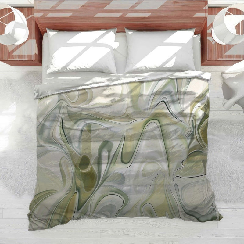 Marble Swirls Cool Cotton Blend Comforter, King Comforter