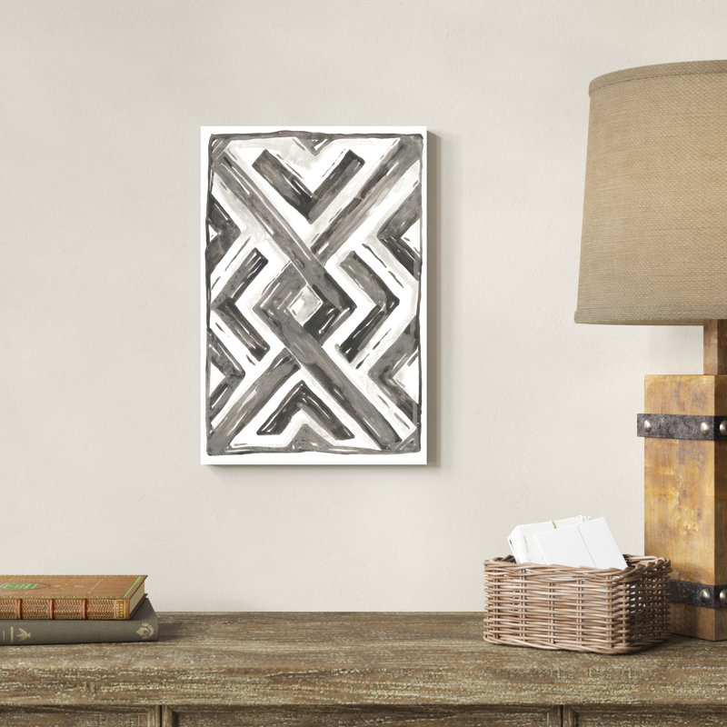 Tribal géométrique I, H 18 po x l 12 po x P 1,25 po
