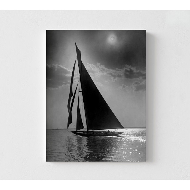 La Vanitie lors de la Coupe de l'America 1900-1910 par Edwin Levick, photographie de bateau, décor de maison nautique, art de vieux bateau