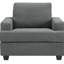 Fauteuil d'appoint moderne en tissu gris
