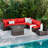 Benboe 6 - Person Patio Conversation Set with Cushions-1368723256