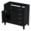 Meuble-lavabo 36 po sans lavabo, base d'armoire seulement, armoire de salle de bain avec tiroirs, structure solide et panneau de fibres à densité moyenne-115300850