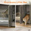 Hidden Cat Litter Box Enclosure for Large Self-Cleaning Litter Boxes with Power Strip