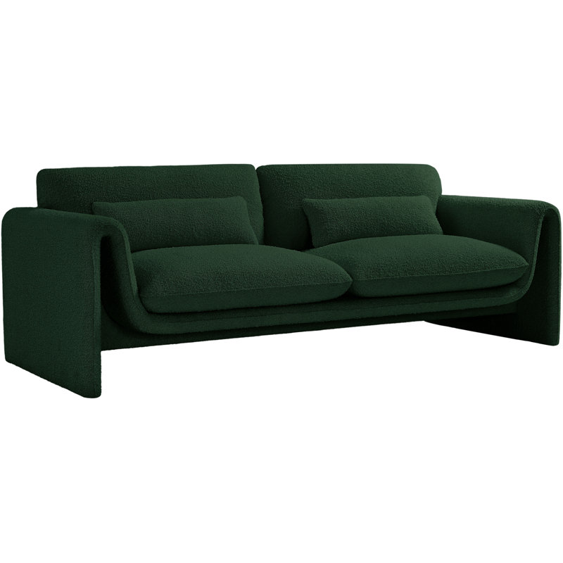 Canapé 86 ", Tissu bouclé vert