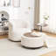 Fauteuil demi-tonneau pivotant avec repose-pieds Pietsch