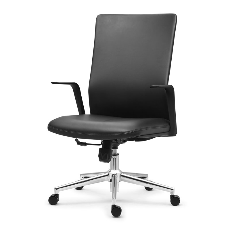 Jouan High Back Office Chair - PU Leather Ergonomic Executive Chair with Lumbar Support - Rolling Conference Chair for Home & Office