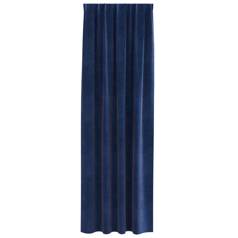 Curtains Polyester 140Cm Sound-Absorbing, 140cm Width x 260cm Drop, Navy